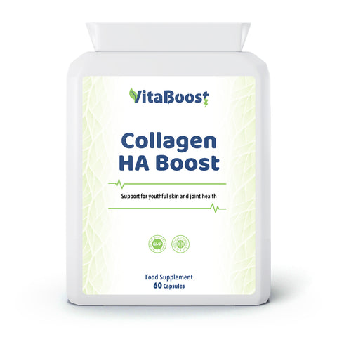 Collagen + Hyaluronic Acid with CoQ10 & Vitamins A, C, D, B12, and Zinc | Joint & Skin Support | Collagen Hydrolysate - 60 Capsules by Nutralie