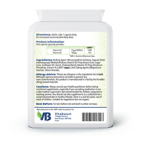 Daily wellness with Vitaboost D3 3000 IU and K2 MK7 – Enhances energy, bone density, and heart health naturally.